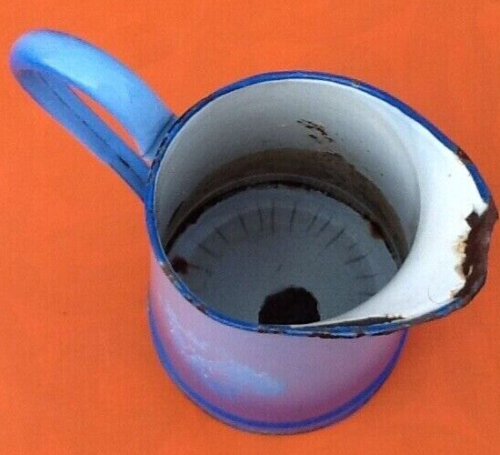 1940s Enamelled sheet metal pitcher