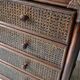 Commode vintage rotin bambou