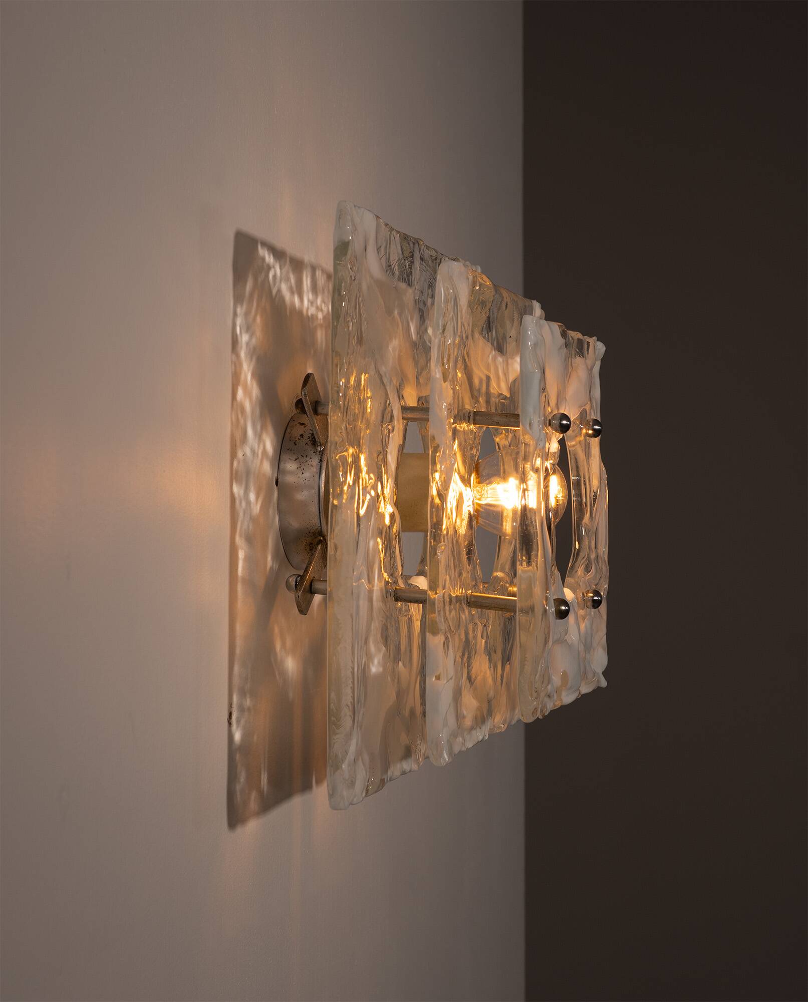 Applique en verre de Murano Carlo Nason, années 1970