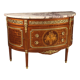 Commode demi-lune avec dessus en marbre du XXème siècle