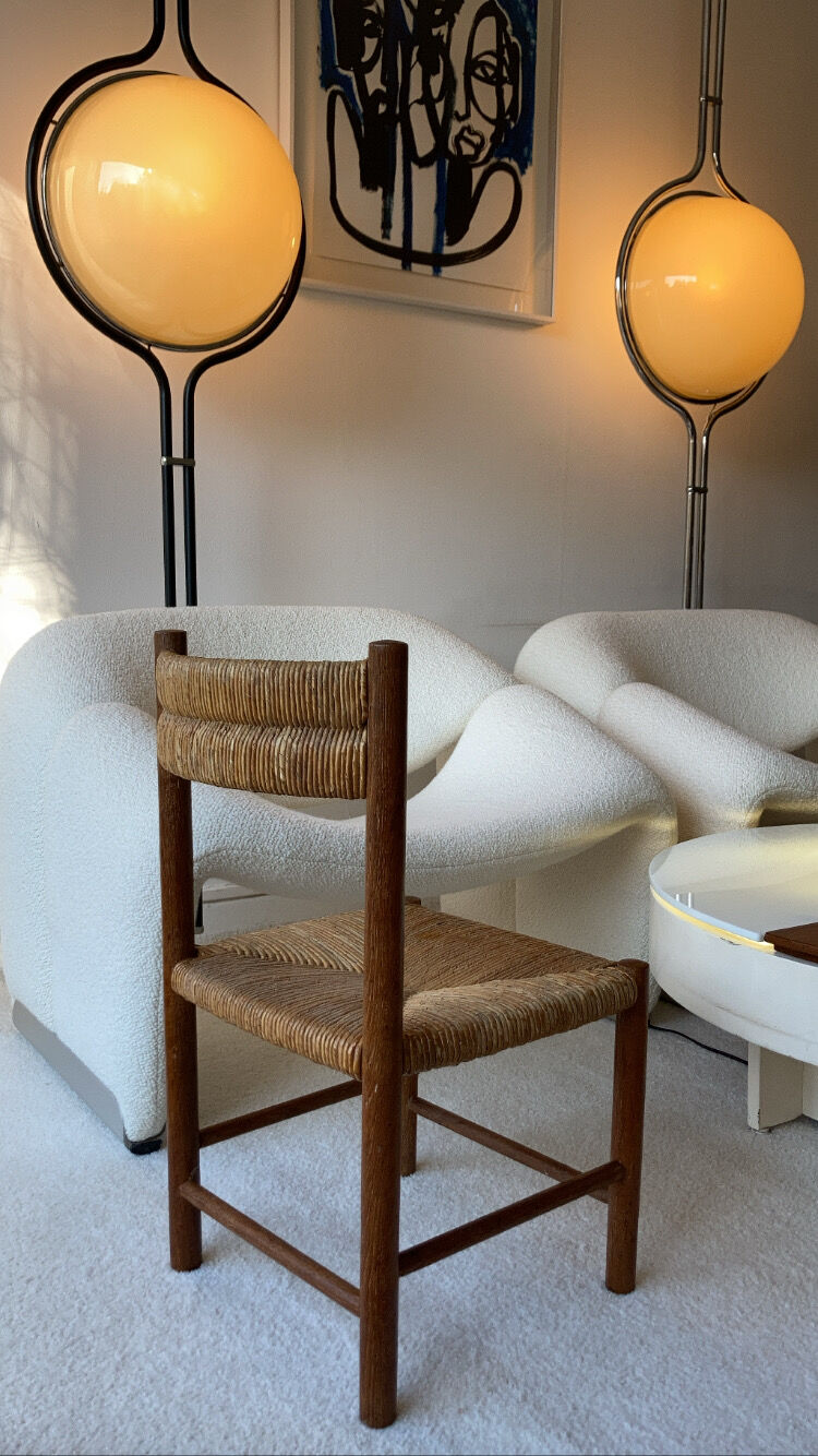 Pair chair child straw design 1950/1960