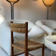 Paire chaise enfant paille design 1950/1960