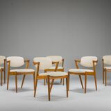 Dining Chairs Model 42 in Teak, Kai Kristiansen for Schou Andersen, 1960s,