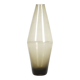 Vase en verre fait main de style mid-century / design danois moderne / verre fumé / années 1960 / années 1970