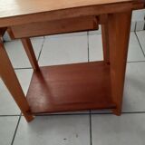 Light wooden table with 2 drawers, from the 1960s