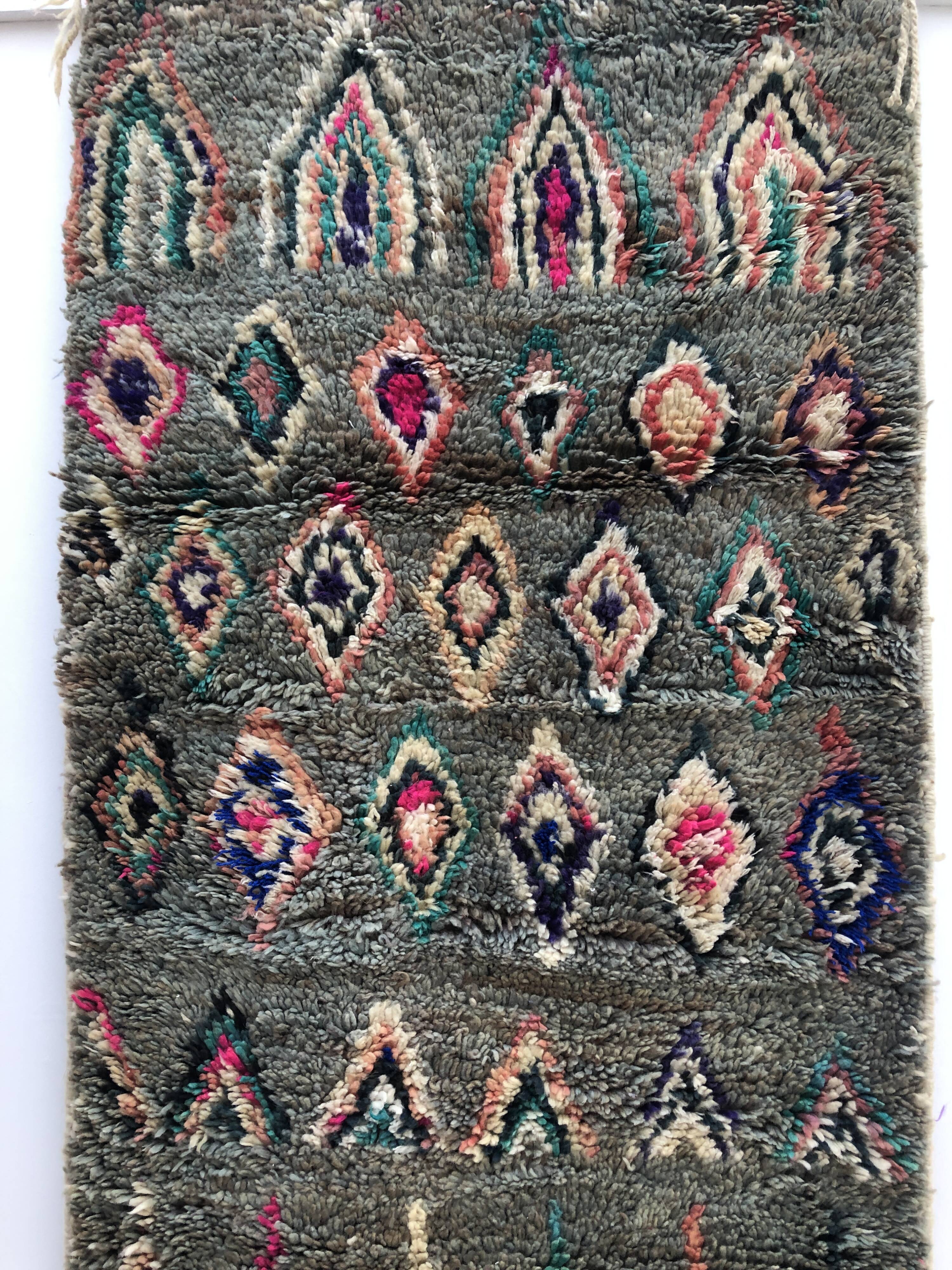 Moroccan Berber carpet Boujaad corridor 2,72x0.78m