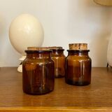 Brown glass jar