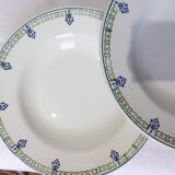 4 vintage St Amand soup plates