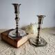 Pair of silver-plated candlesticks