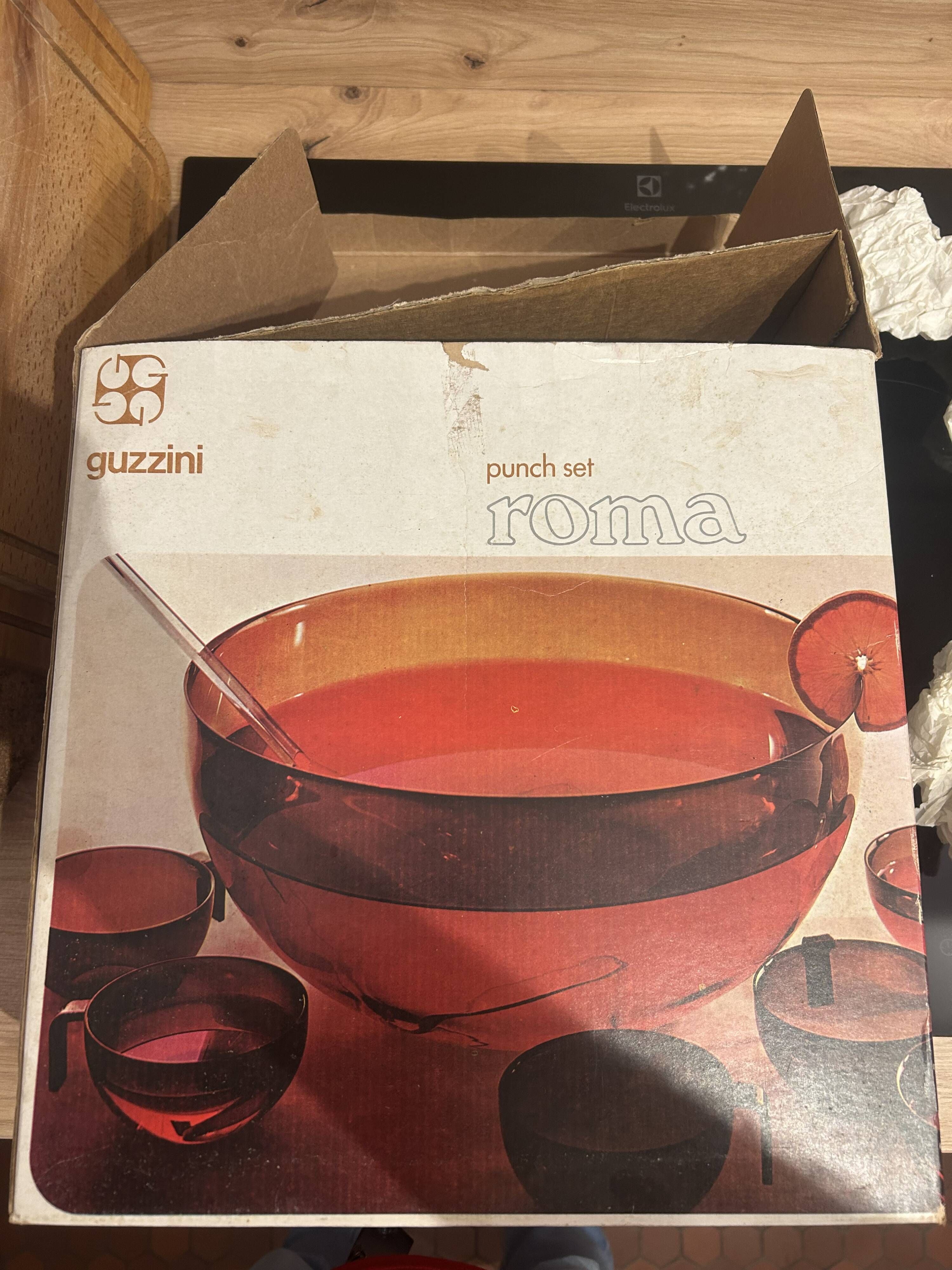 Service à punch vintage Guzzini Roma – années 70