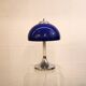 Vintage blue acrylic and chrome mushroom table lamp - Germany Space Age