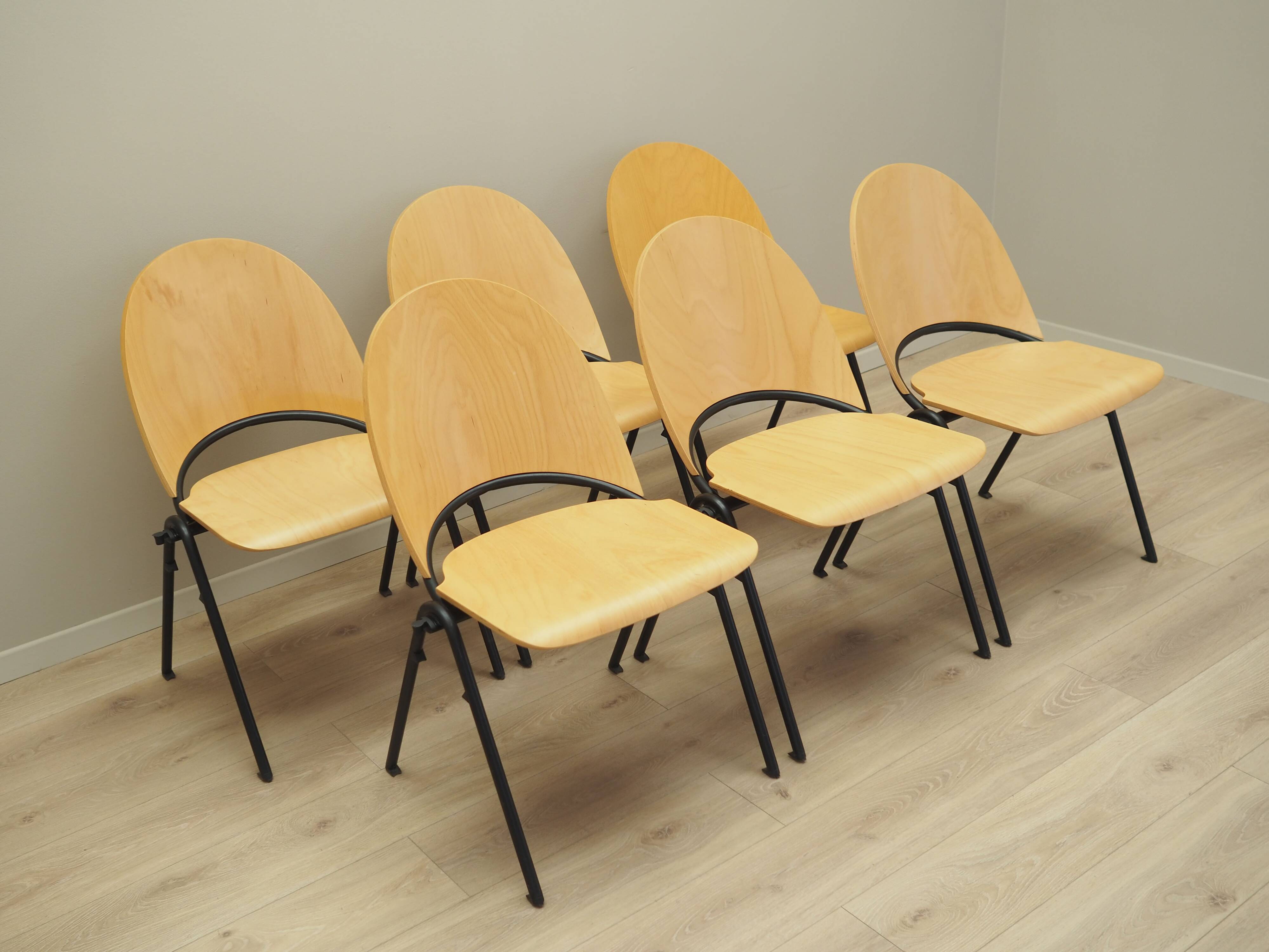 Set of six chairs, Danish design, 70s, made in Denmark