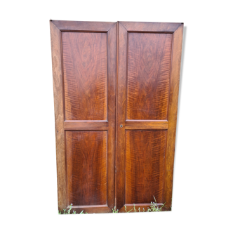 Pair of sober walnut doors