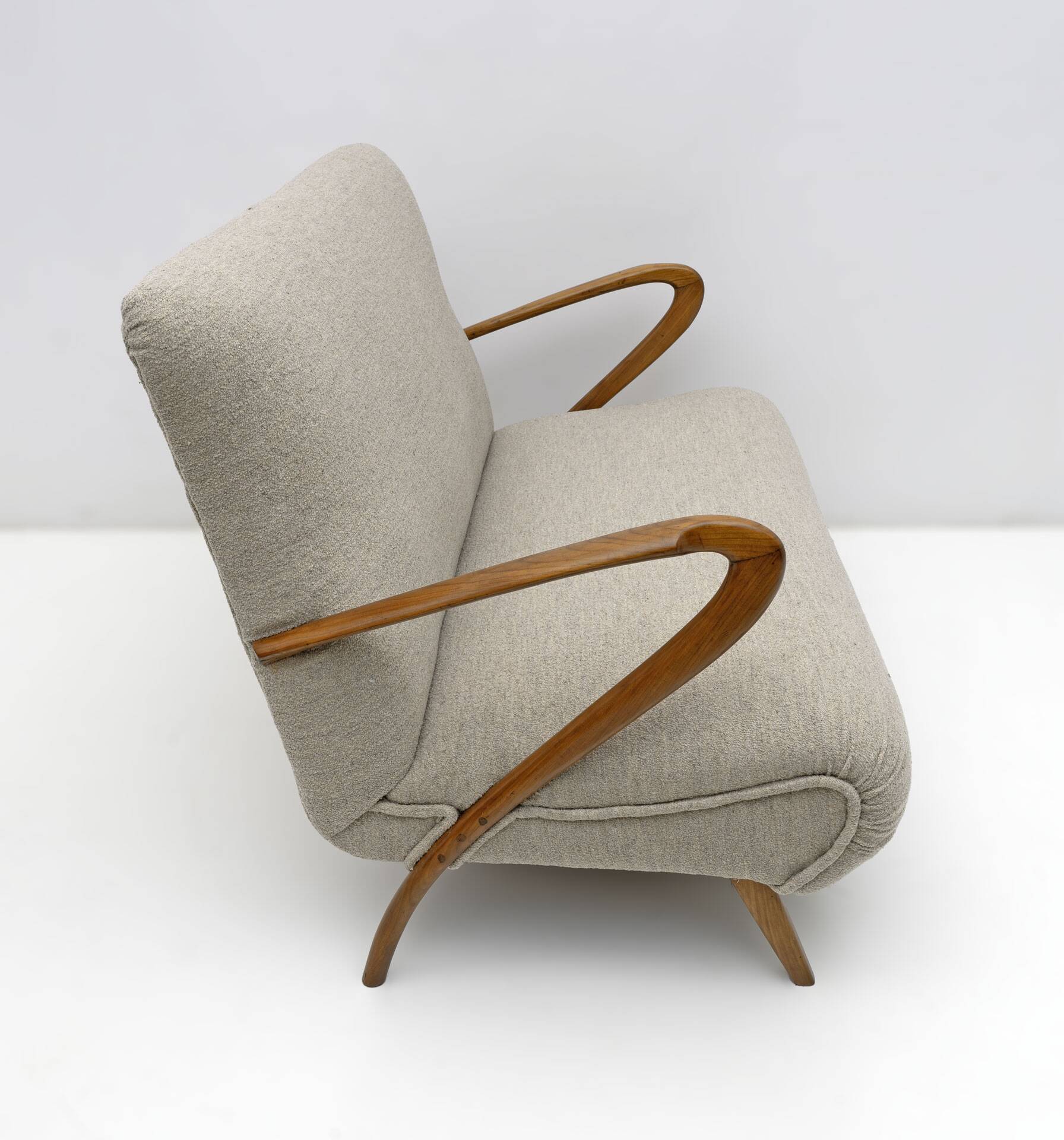 Mid-Century Modern Italian  Bouclè Settee, 1950s