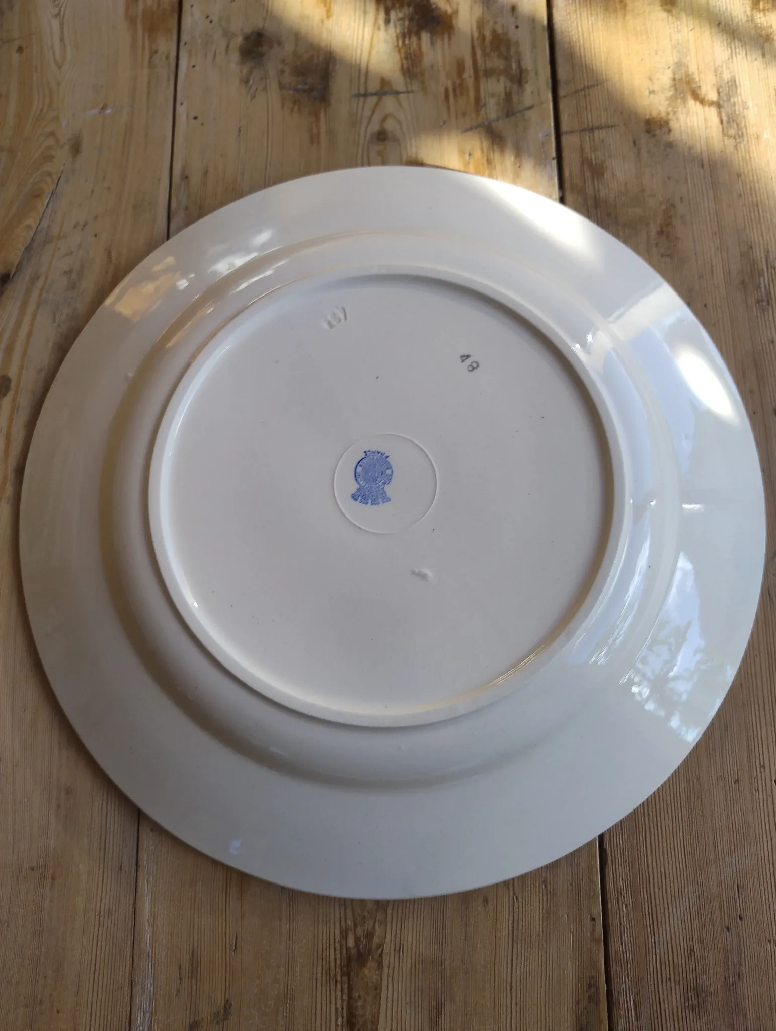 Charming cake plate - half-porcelain service Badonviller