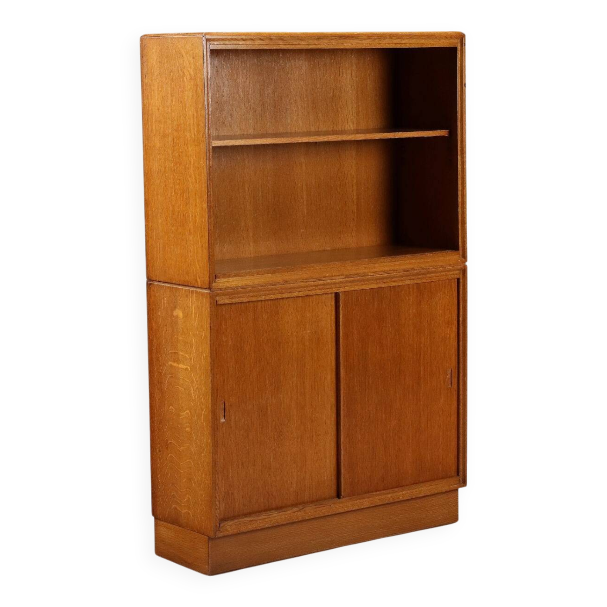 Petite armoire design vintage plaquée en chêne des années 50 d'origine