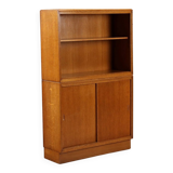 Petite armoire design vintage plaquée en chêne des années 50 d'origine
