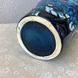 Vase fat lava Vallauris blue sea foam