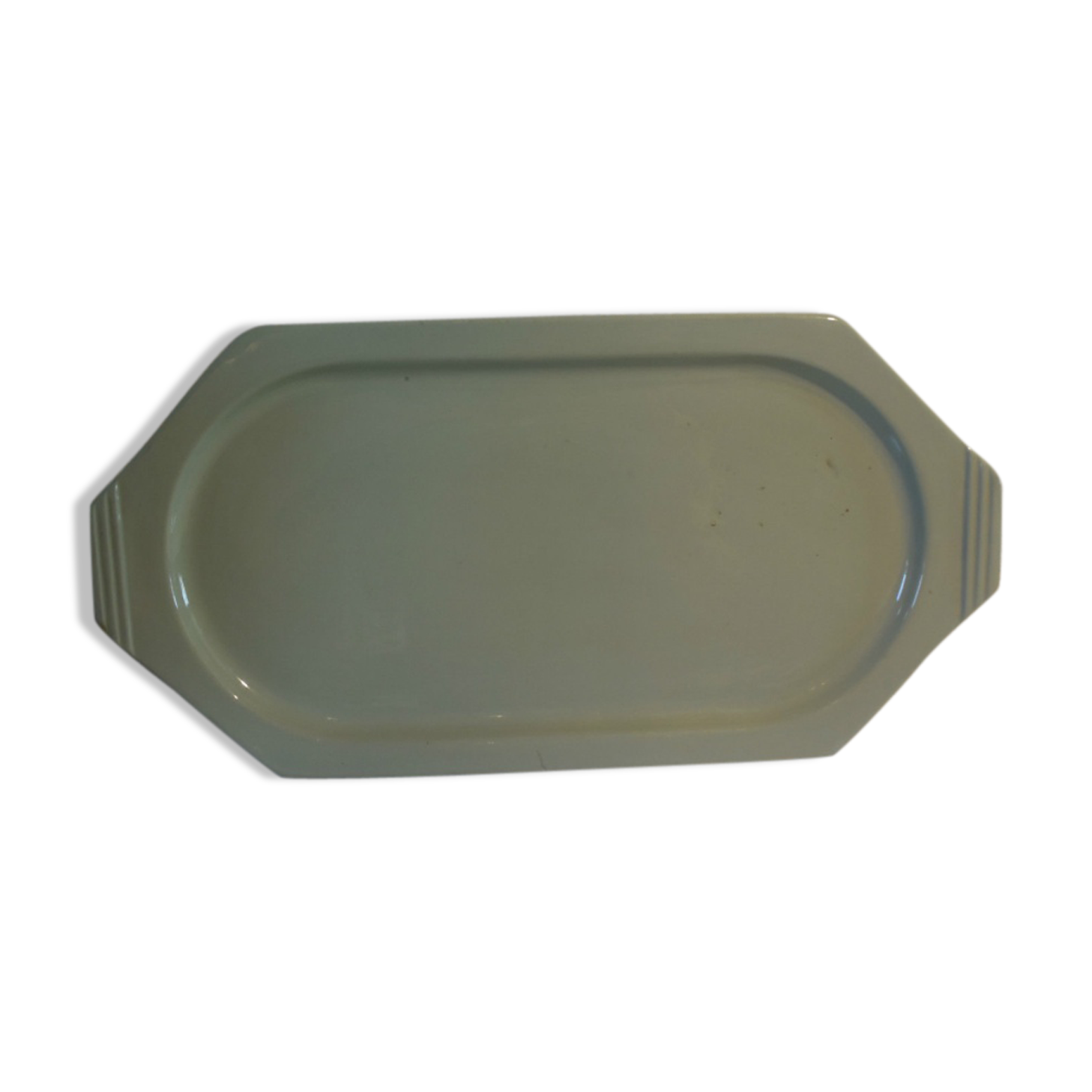 Large flat geometric shape of Boch turquoise blue color