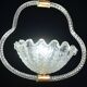 Charming Art Deco Barovier & Toso pendant light chandelier Murano glass, 1950s