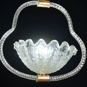 Charming Art Deco Barovier & Toso pendant light chandelier Murano glass, 1950s