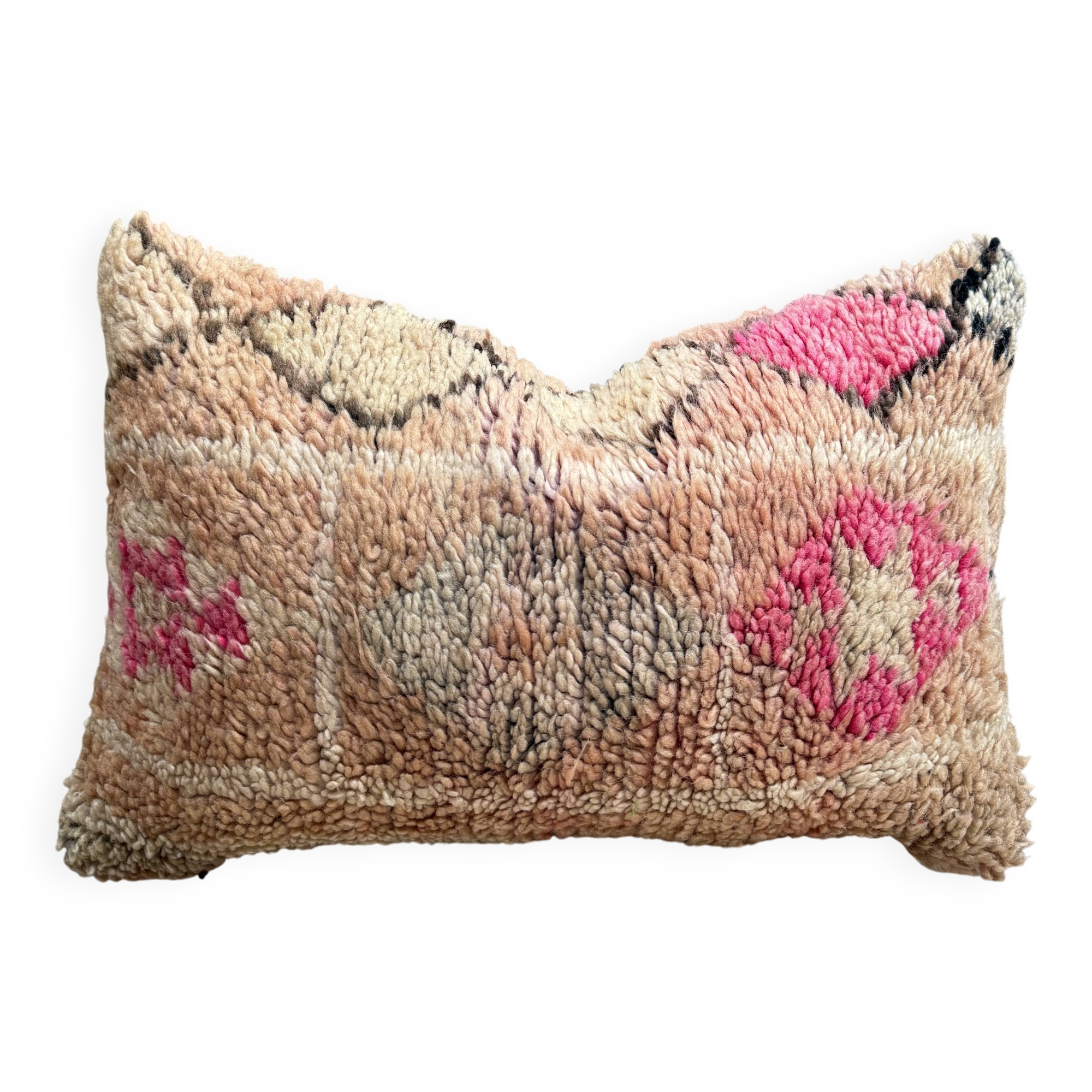 Vintage Berber wool cushion cover
