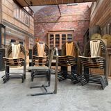 Set of 24 Baumann chairs from the 80s