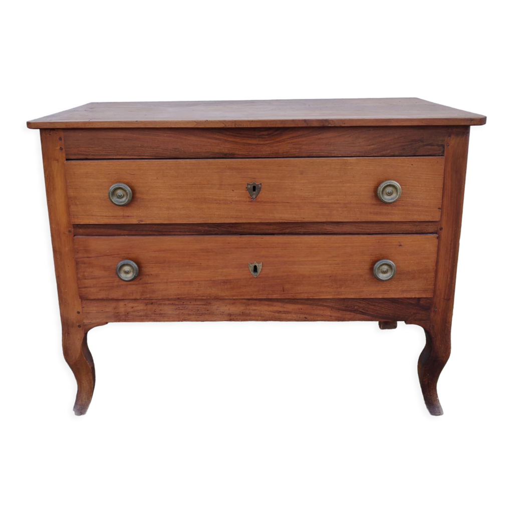 ANCIEN MEUBLE DE POUPÉE BOIS SCULPTÉ Commode Miroir Tiroirs Mobilier