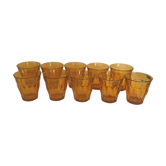 10 vintage Duralex water glasses