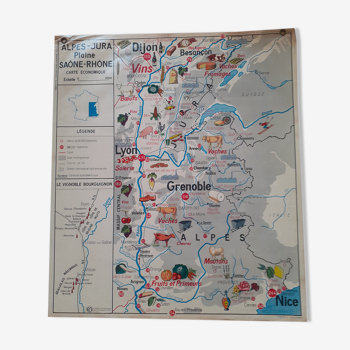 Carte pédagogique Bassin Aquitain Pyrénées Jura Alpes Vallée du Rhône
