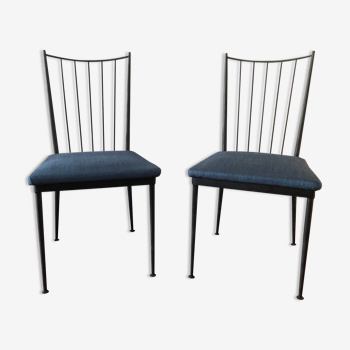 Duo de chaises Colette Gueden années 50