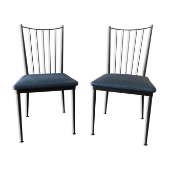 Duo de chaises Colette Gueden années 50