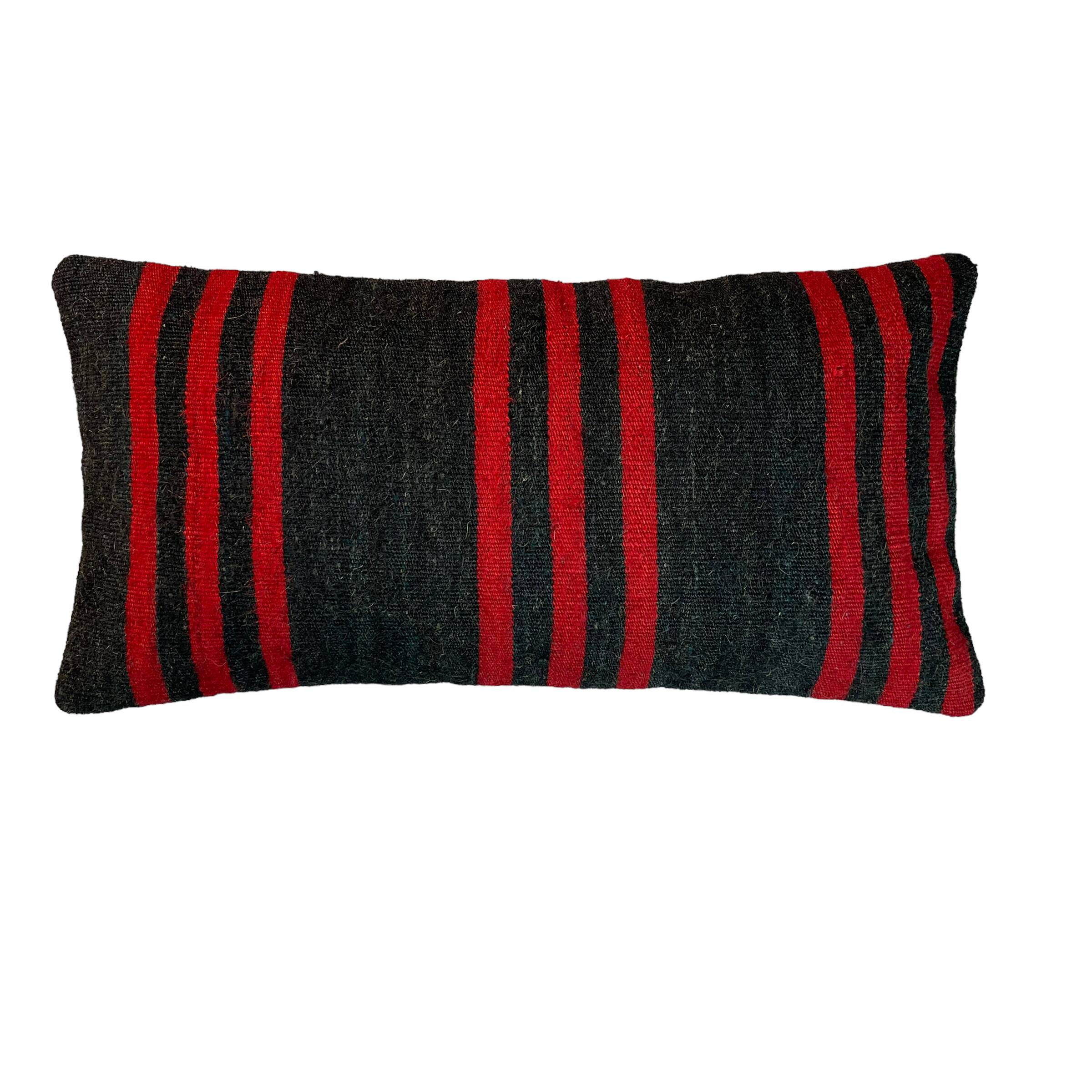 Vintage turkish kilim cushion cover , 30 x 60 cm