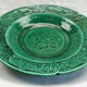 Footed compote with shaded enamels Sarreguemines majolica