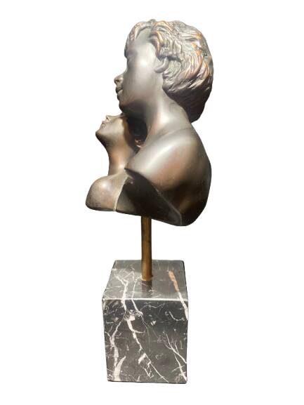 Bronze on marble base signed A.Hair