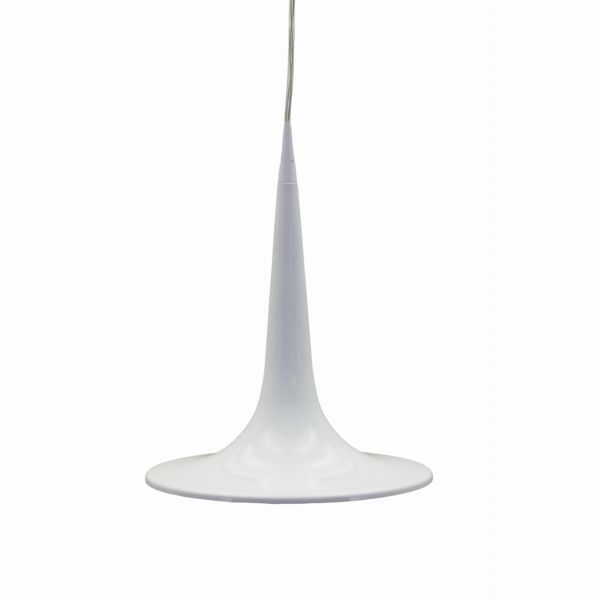 Lampe à suspension blanche, design danois, années 1970, fabricant : Frandsen