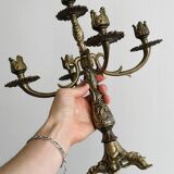 5-arm brass candlestick