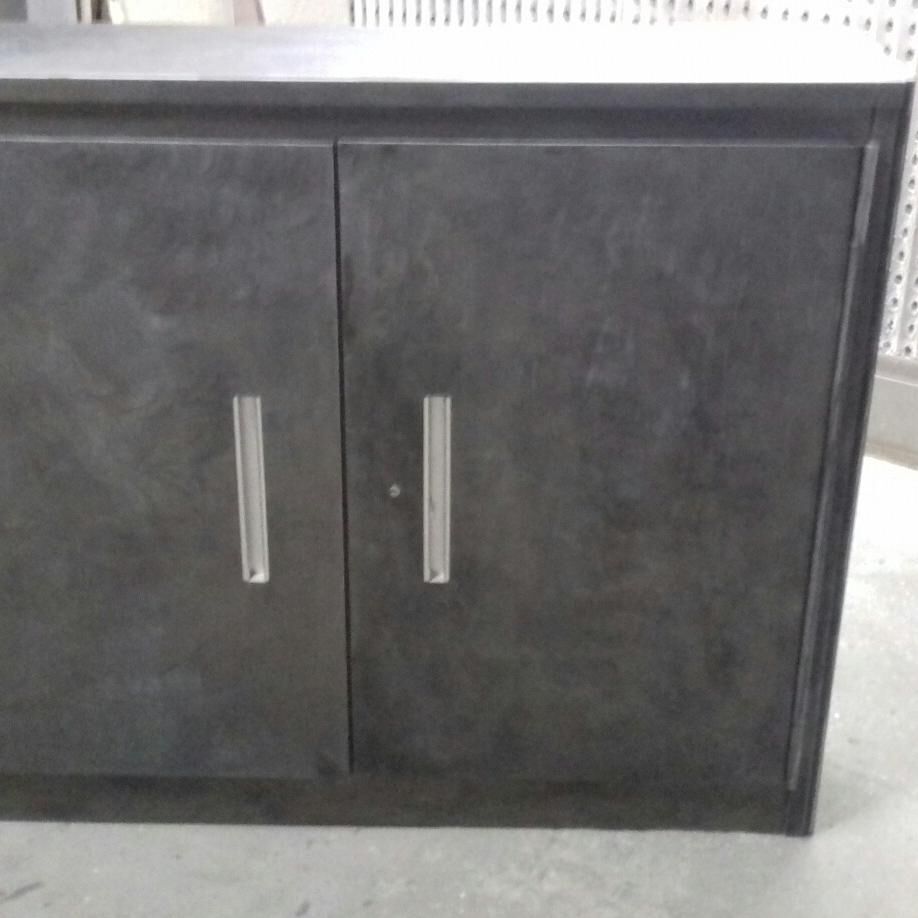 Narrow buffet polished and varnished steel mast of the 1960s
