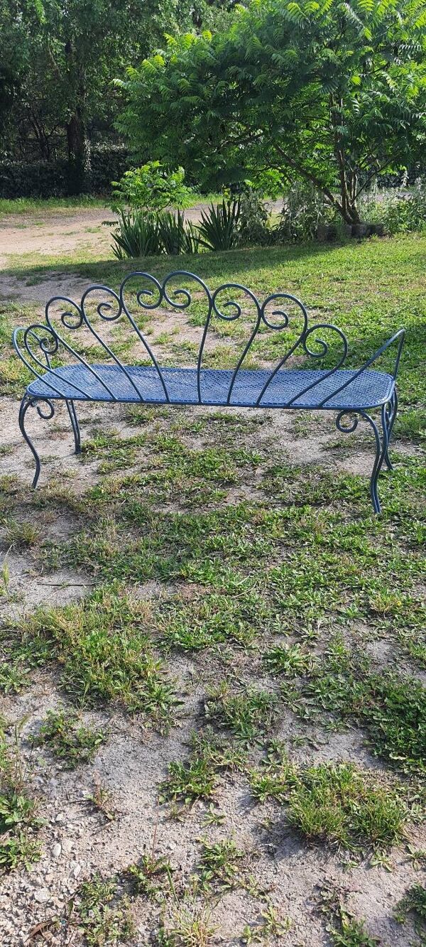 Banc en fer forgé