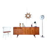 Vintage teak compass feet