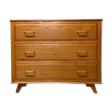 Vintage Oak Chest of Drawers with Three Drawers