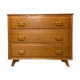 Commode Vintage En Chêne Trois Tiroirs