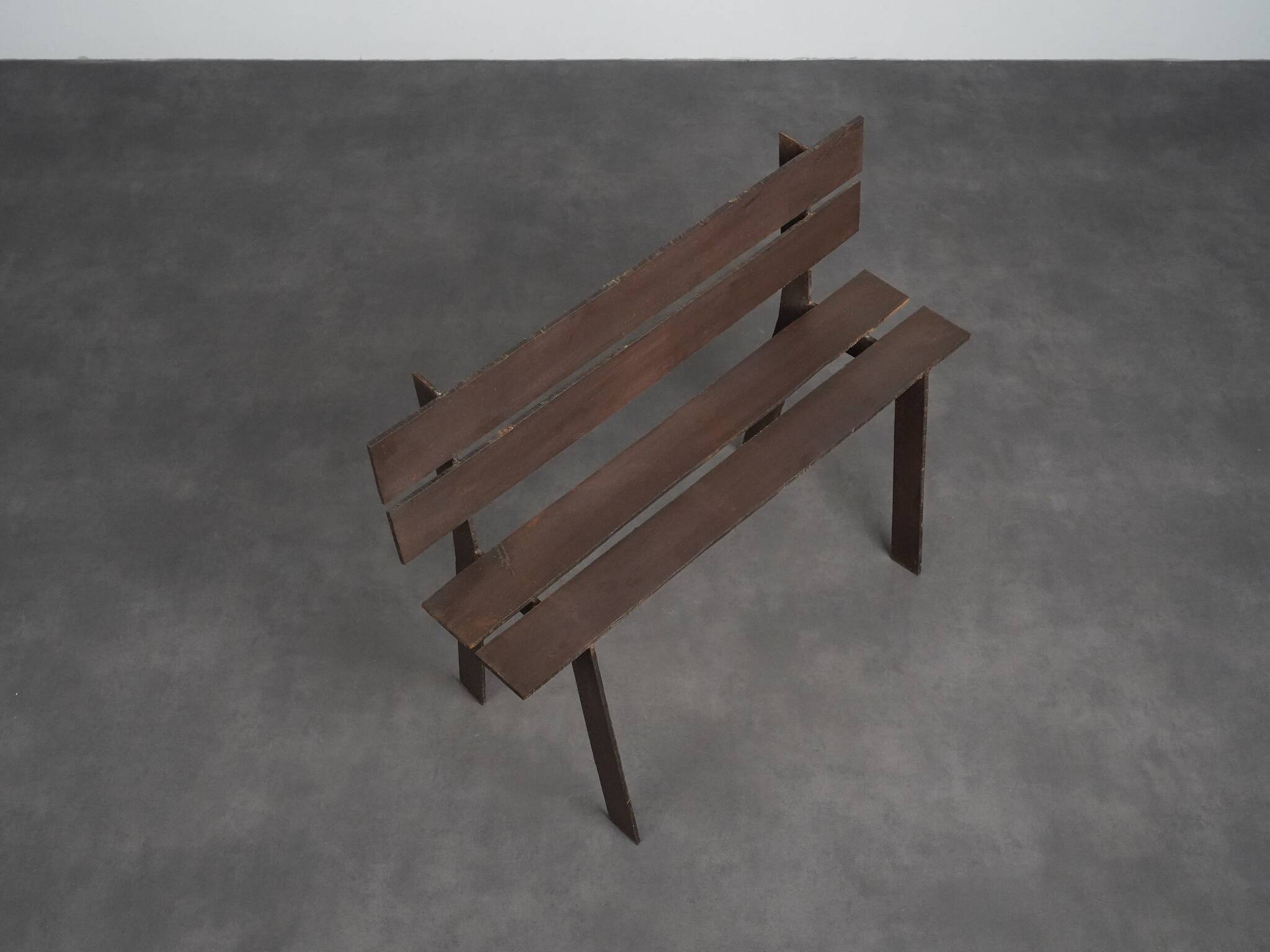 Unique sculptural corten steel bench, Netherlands, 1990s