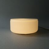 Wall or ceiling light in metal and matt white glass, 1950s