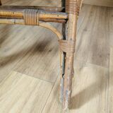 Wicker and rattan armchair