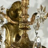 Bronze and Crystal Wall Lights with Pendants, Louis XV style – Late 19th century