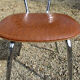 Suite of 4 skai and chrome chairs (total 5 chairs)
