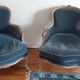 Paire de fauteuils bergères de style Louis XV