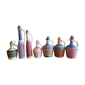 Lot of 7 scoubidou bottles