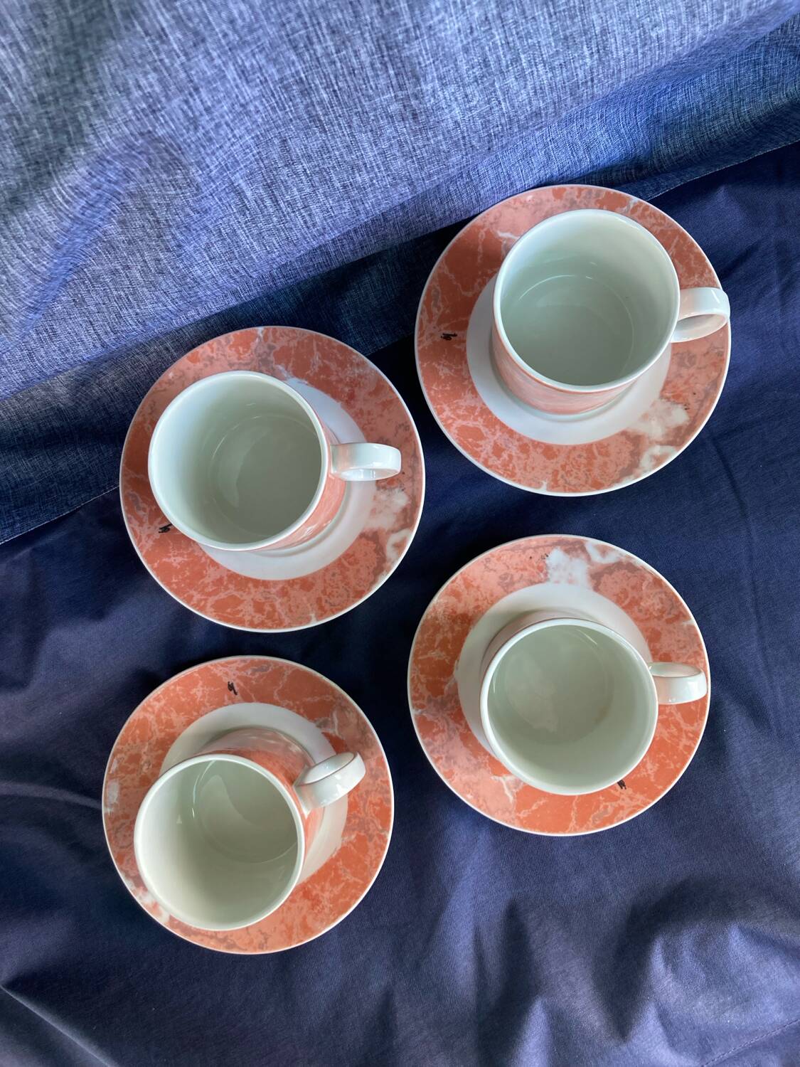 Tasses et sous-tasses à café Villeroy et Boch modèle Siena